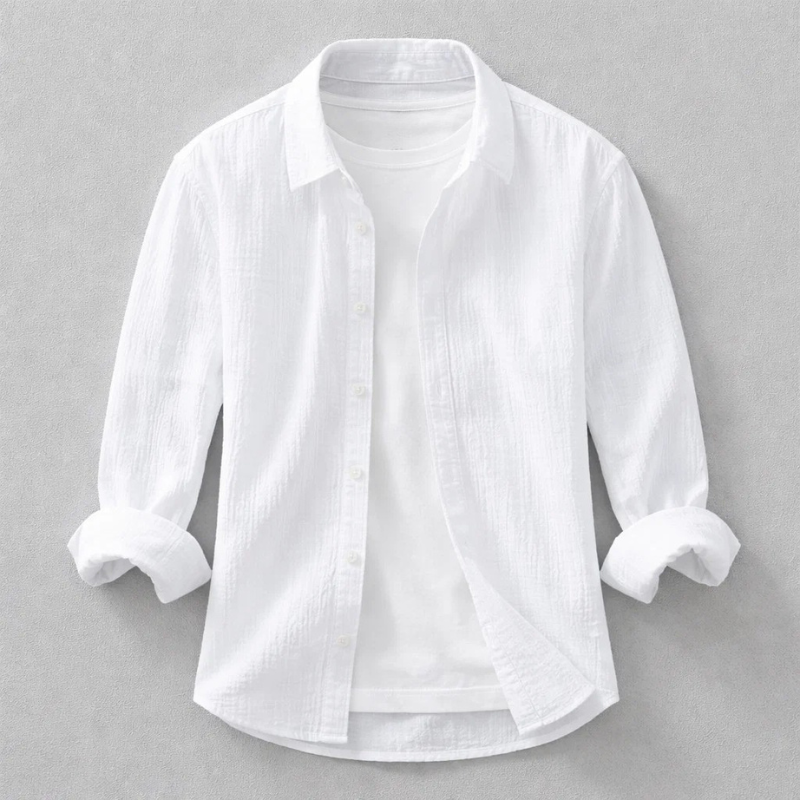 MAISON VALÉRIE | Chemise en double gauze pour hommes