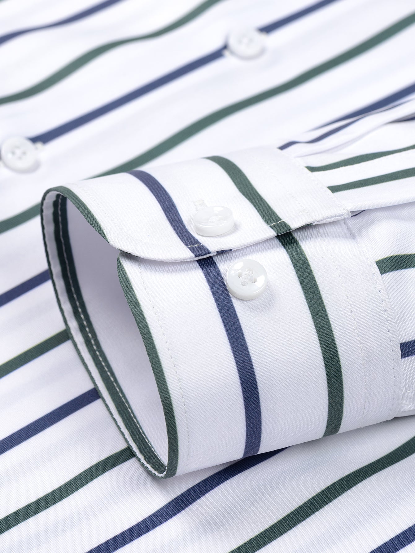 MAISON VALÉRIE | Chemise à manches longues à rayures avec boutons