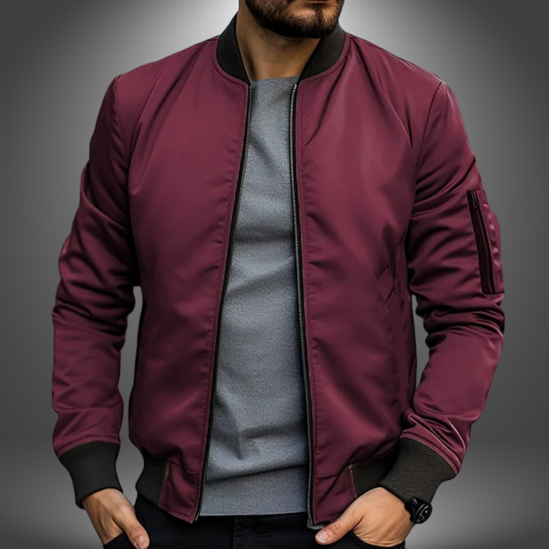 MAISON VALÉRIE | Bomber classique zippé pour homme