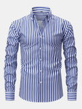 MAISON VALÉRIE | Chemise à manches longues à rayures avec boutons & pantalons slim fit à jambe élargie