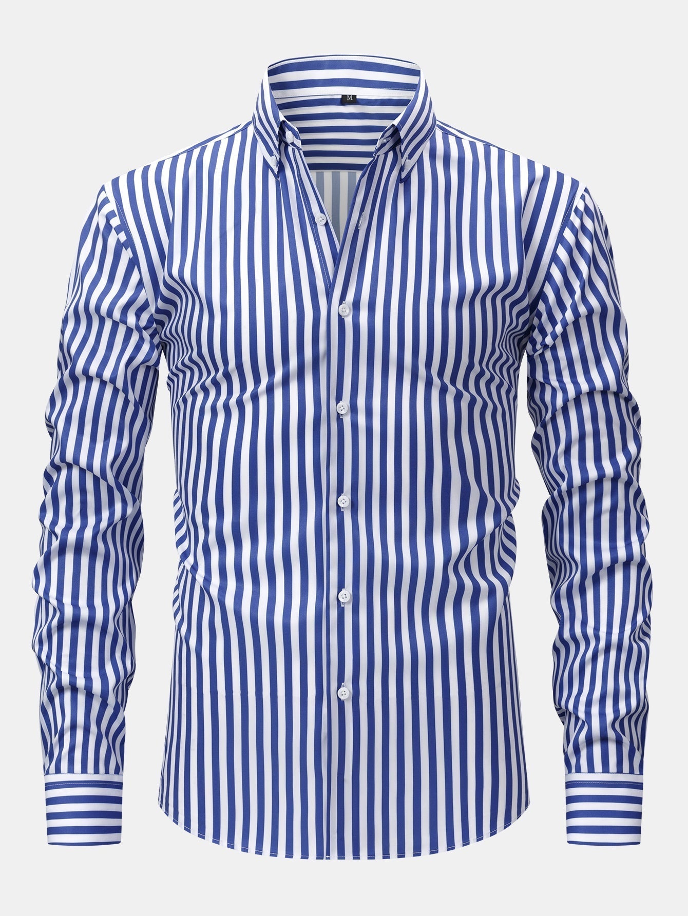 MAISON VALÉRIE | Chemise à manches longues à rayures avec boutons & pantalons slim fit à jambe élargie