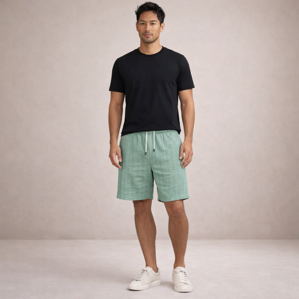 MAISON VALÉRIE | Shorts d'été en lin pour hommes