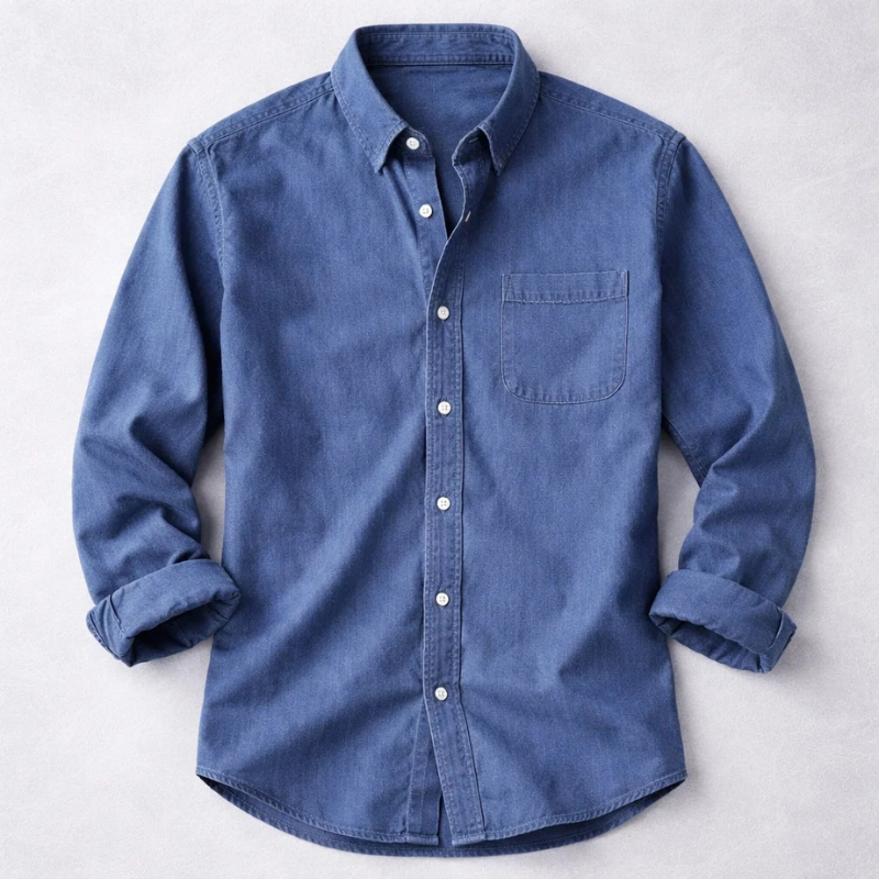 MAISON VALÉRIE | Chemise classique en coton pour hommes