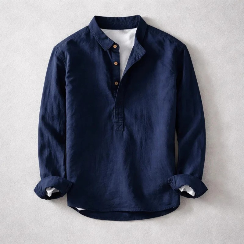 MAISON VALÉRIE | Chemise en coton lin style ancien pour homme