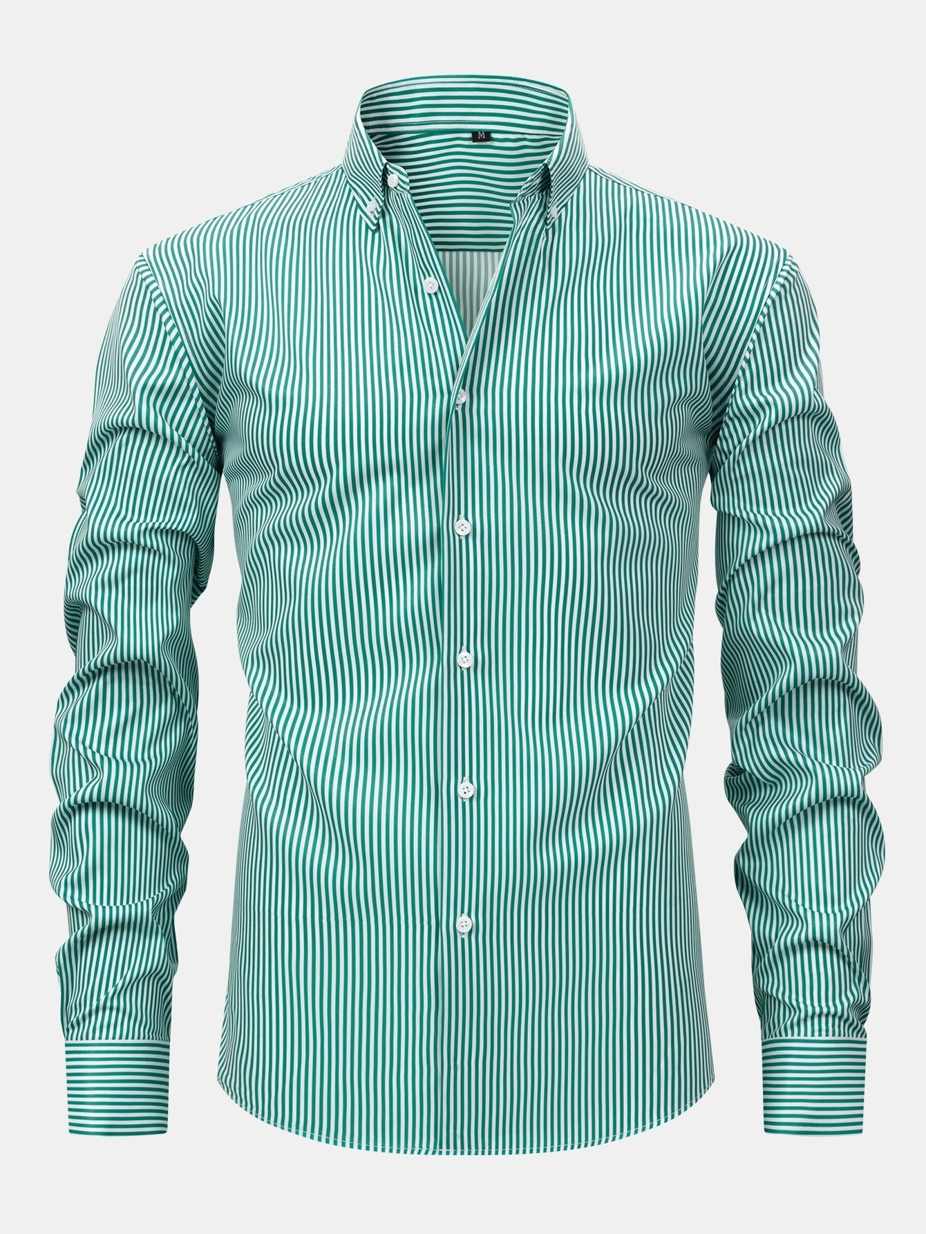 MAISON VALÉRIE | Chemise à manches longues à rayures avec boutons & pantalons slim fit à jambes affinées