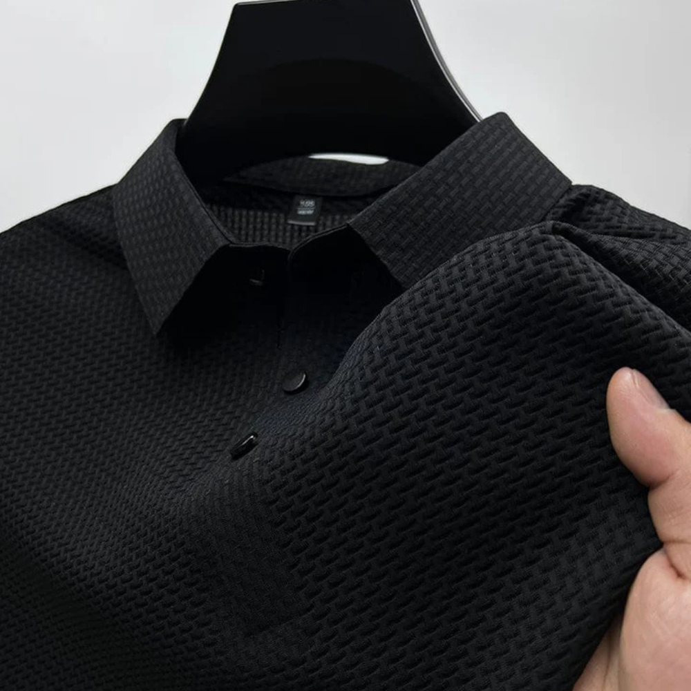 MAISON VALÉRIE | Polo texturé à manches courtes pour homme