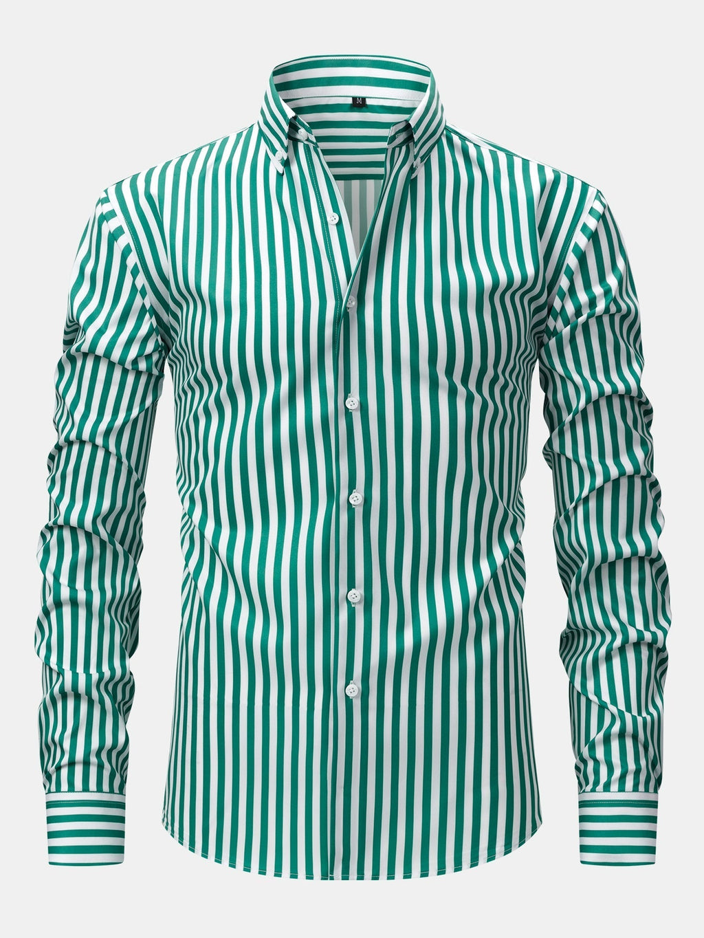 MAISON VALÉRIE | Chemise à manches longues à rayures avec boutons & pantalons slim fit à jambe élargie
