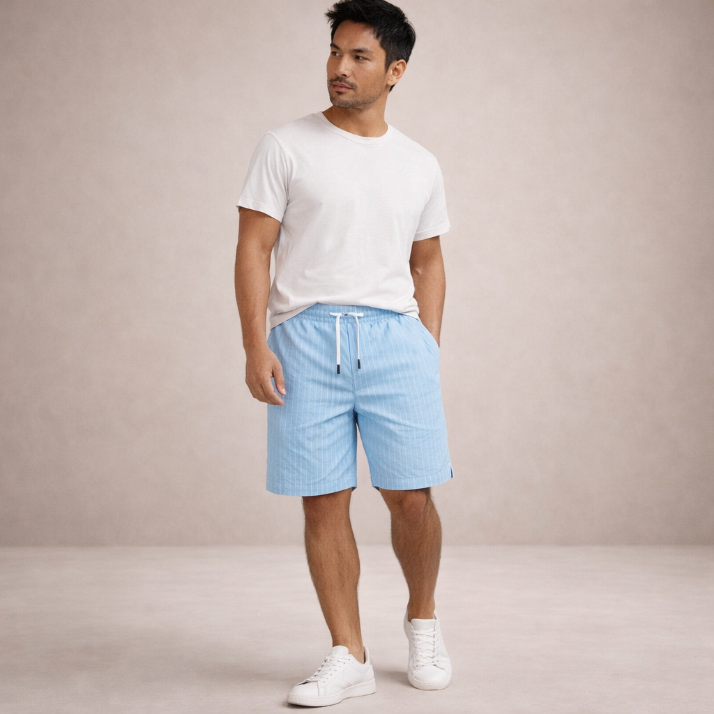 MAISON VALÉRIE | Shorts d'été en lin pour hommes