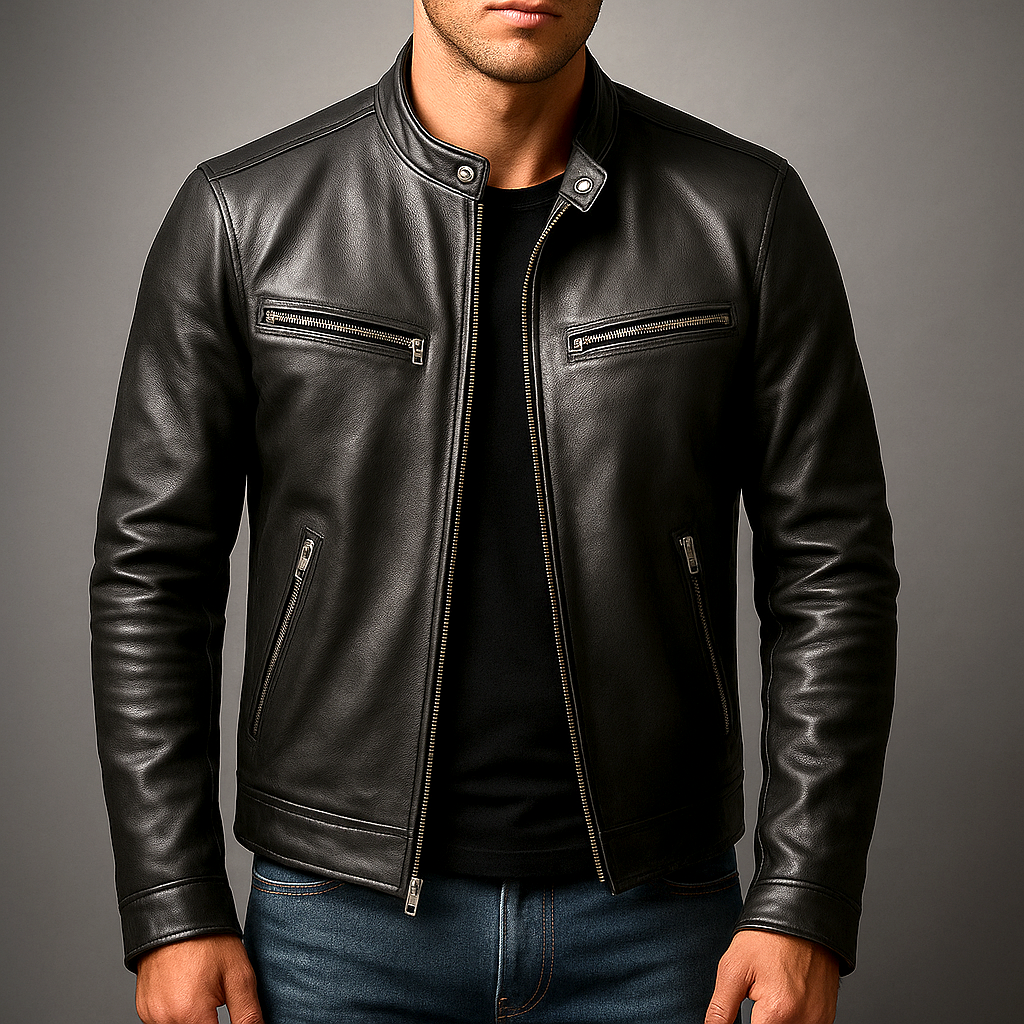 MAISON VALÉRIE | Veste moto minimaliste pour hommes