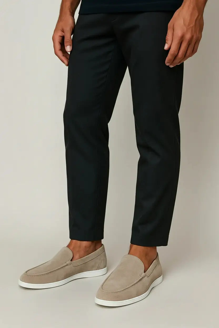 MAISON VALÉRIE | Mocassins classiques en daim pour homme