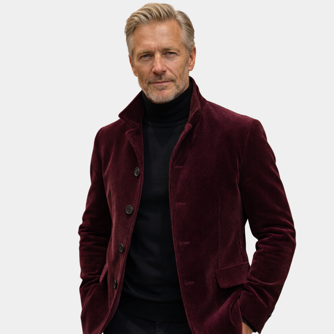 MAISON VALÉRIE | Veste classique en velours côtelé pour homme