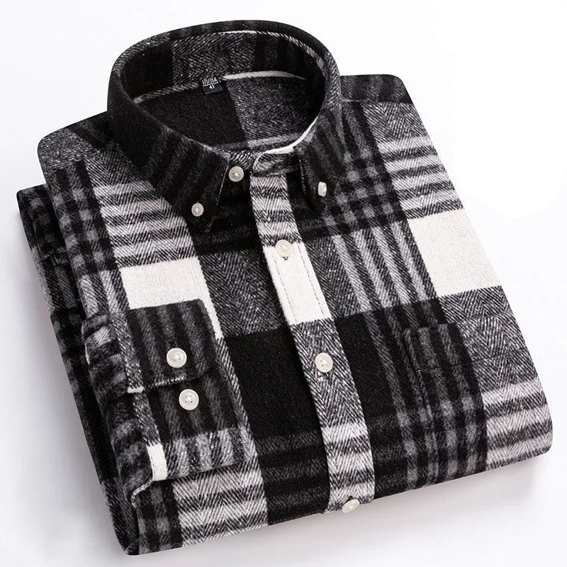 MAISON VALÉRIE | Chemise cosy en flanelle à carreaux pour hommes