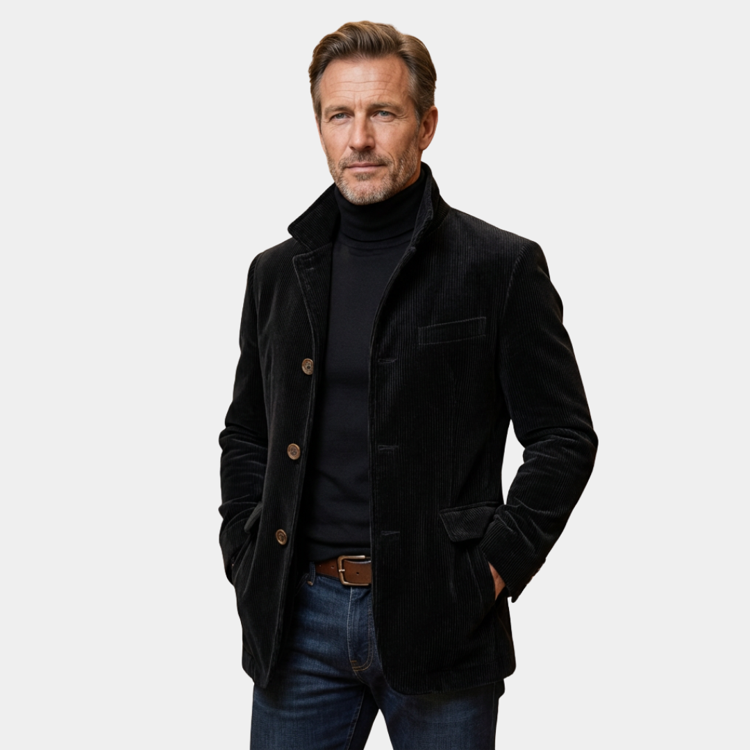MAISON VALÉRIE | Veste classique en velours côtelé pour homme