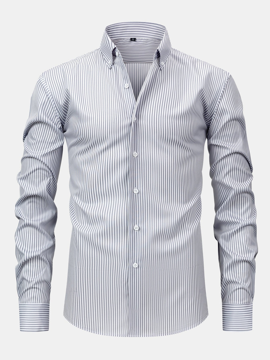 MAISON VALÉRIE | Chemise à manches longues à rayures avec boutons & pantalons slim fit à jambes affinées