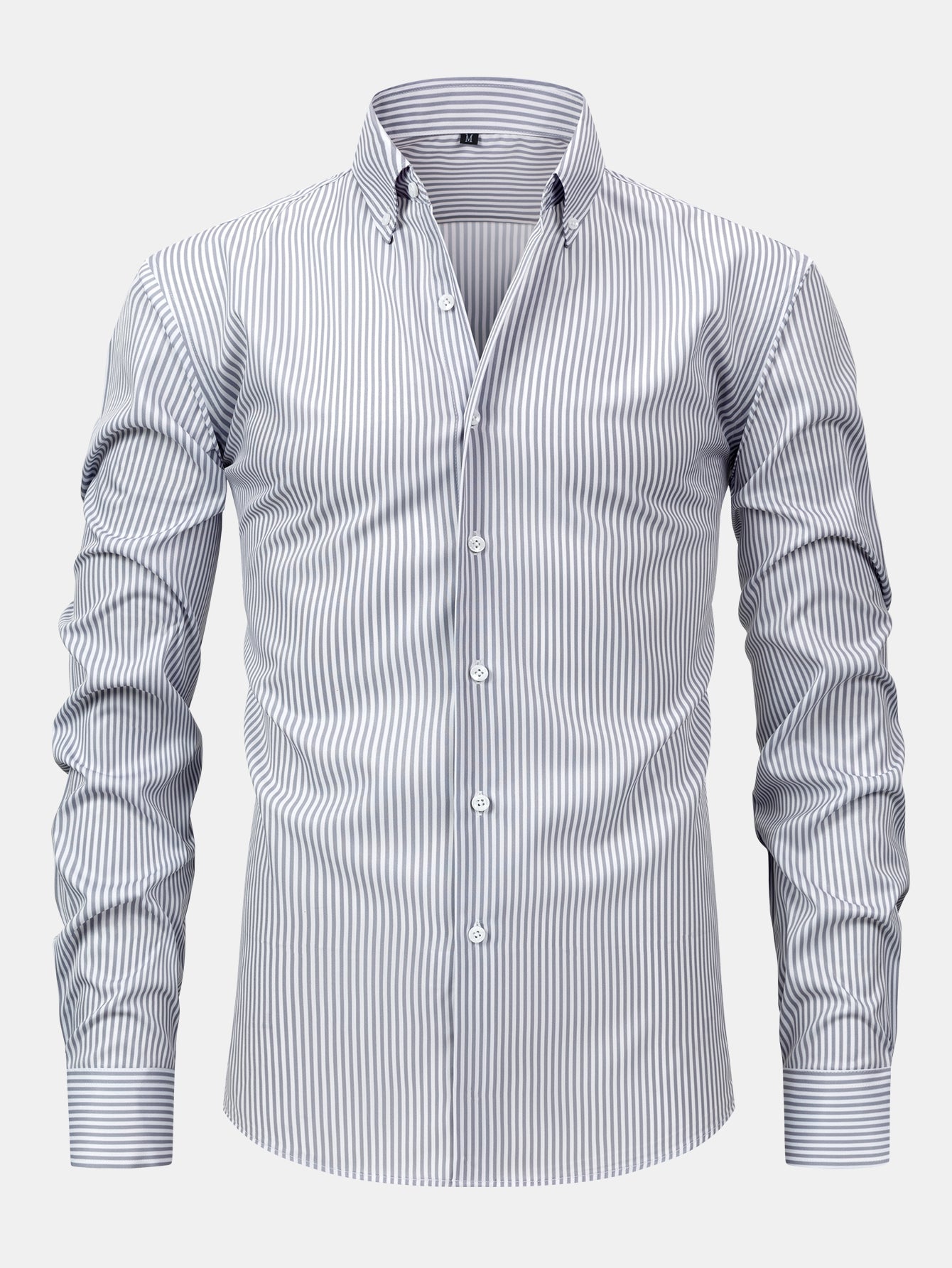 MAISON VALÉRIE | Chemise à manches longues à rayures avec boutons & pantalons slim fit à jambes affinées