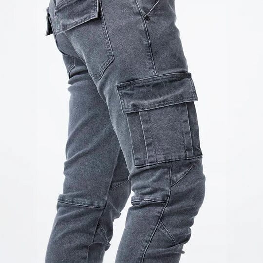 MAISON VALÉRIE | Jeans cargo en denim pour hommes