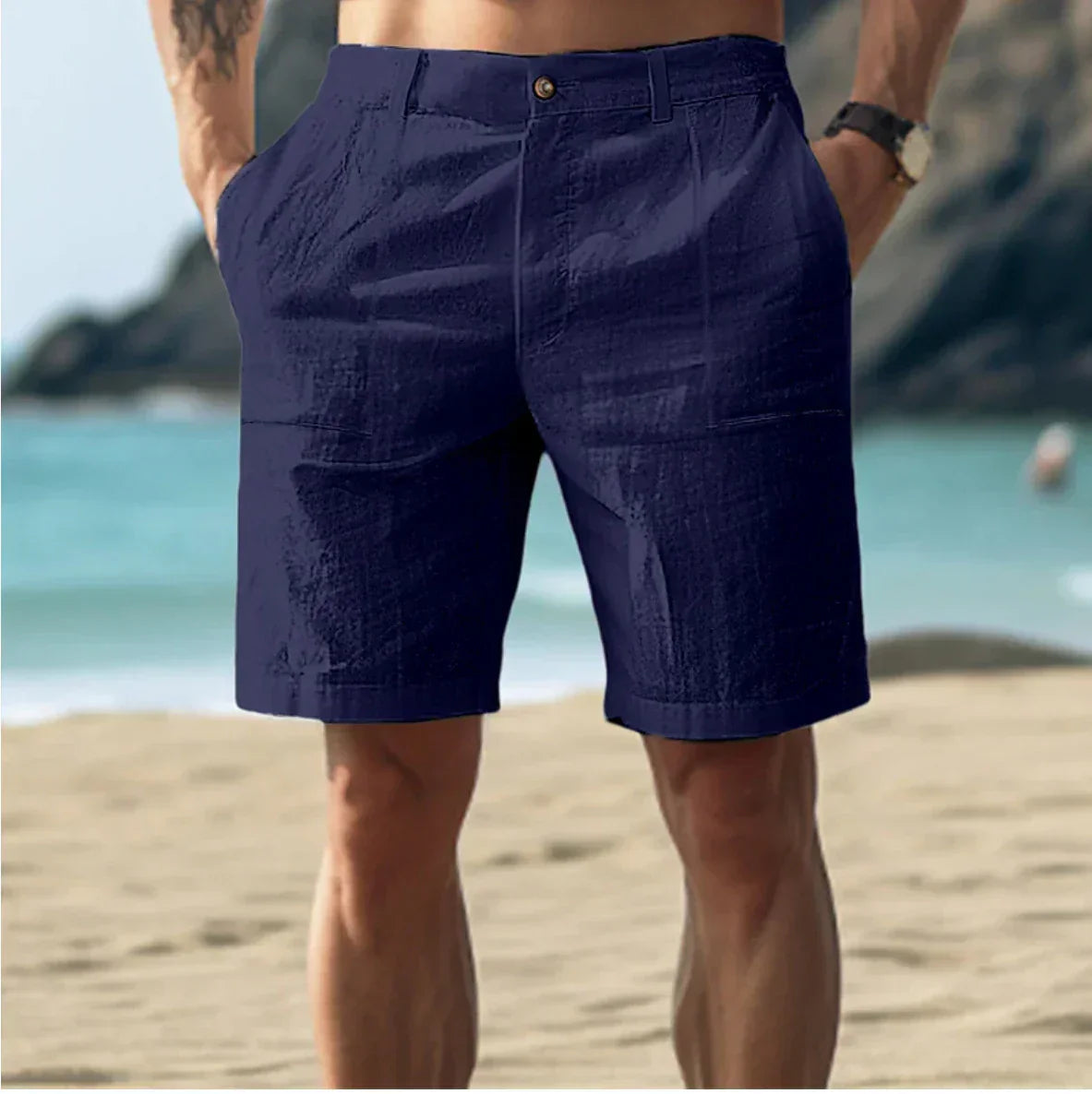 MAISON VALÉRIE | Short en lin estival pour hommes