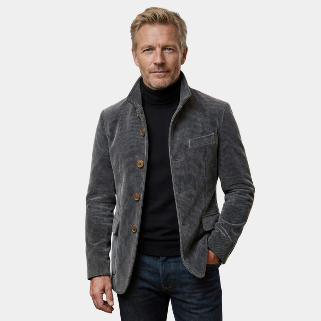 MAISON VALÉRIE | Veste classique en velours côtelé pour homme