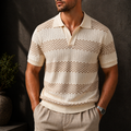 MAISON VALÉRIE | Polo en maille à rayures pour hommes