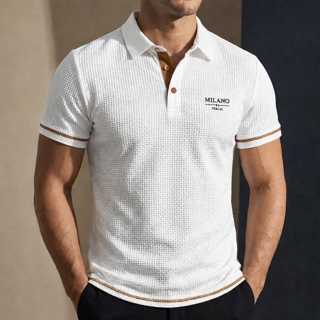 MAISON VALÉRIE | Polo jacquard pour hommes