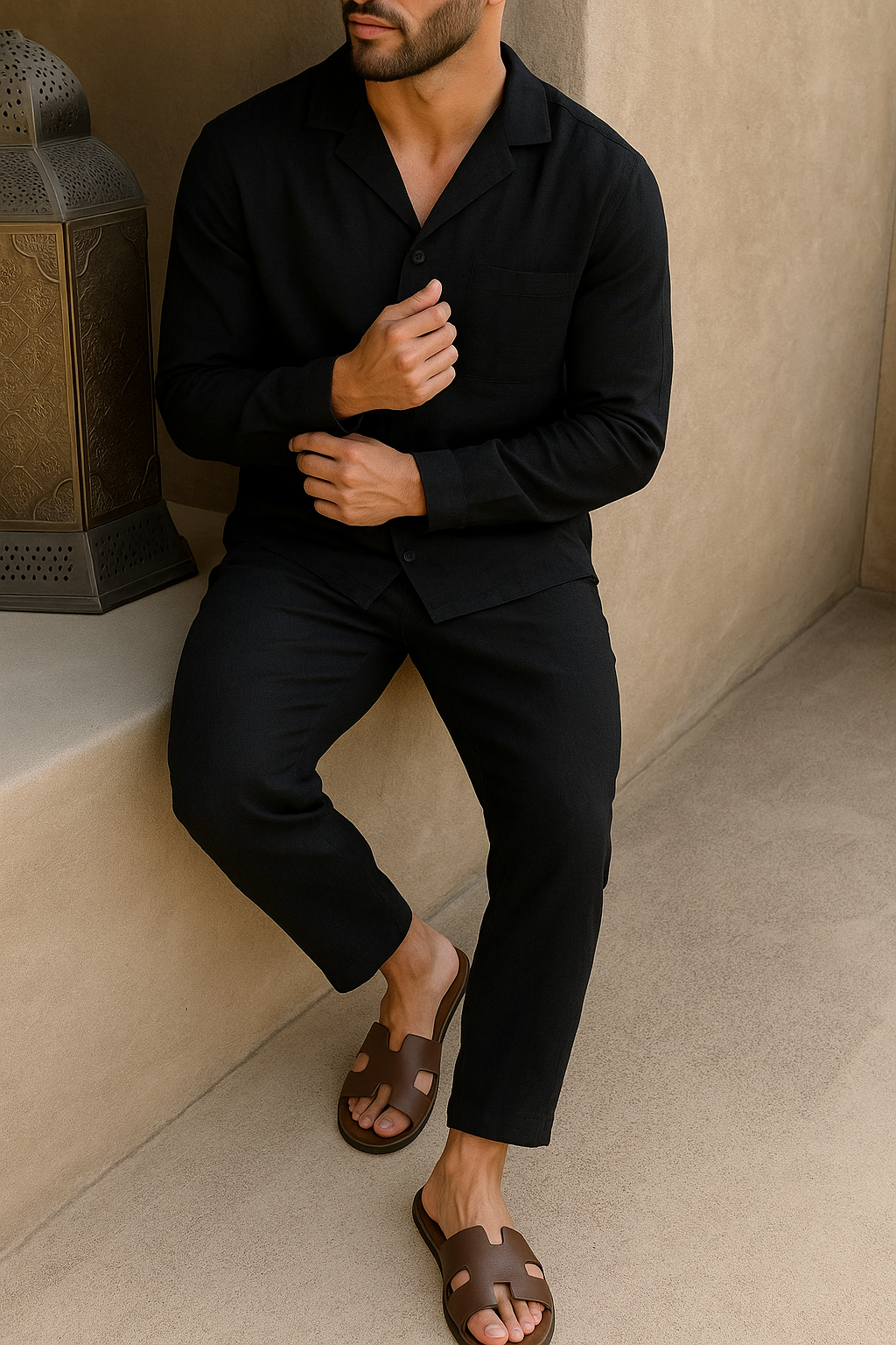 MAISON VALÉRIE | Ensemble lin pour homme
