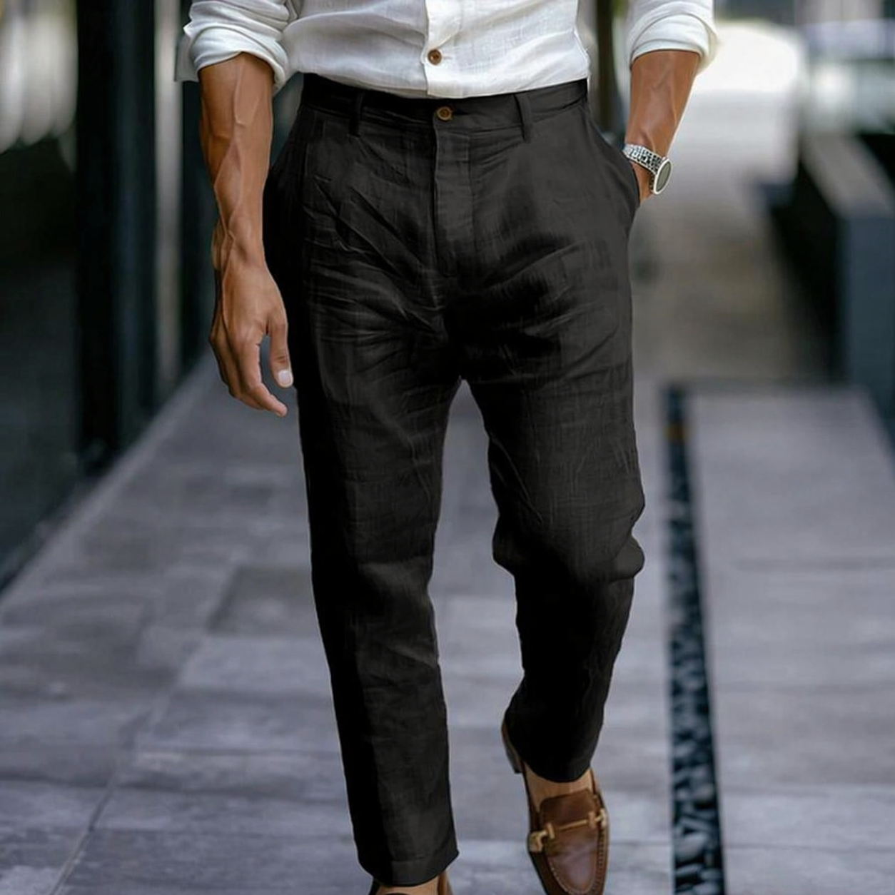 MAISON VALÉRIE | Pantalons d'été classiques pour hommes