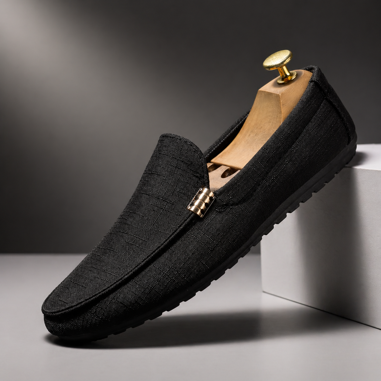 MAISON VALÉRIE | Loafers en toile pour hommes