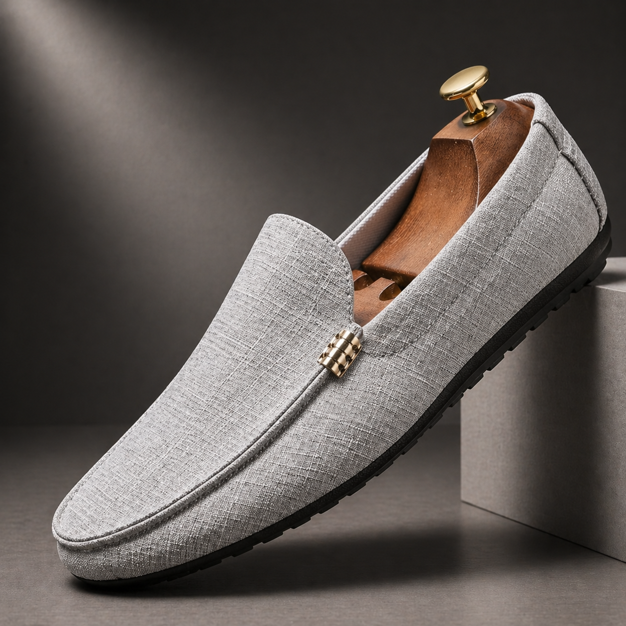 MAISON VALÉRIE | Loafers en toile pour hommes