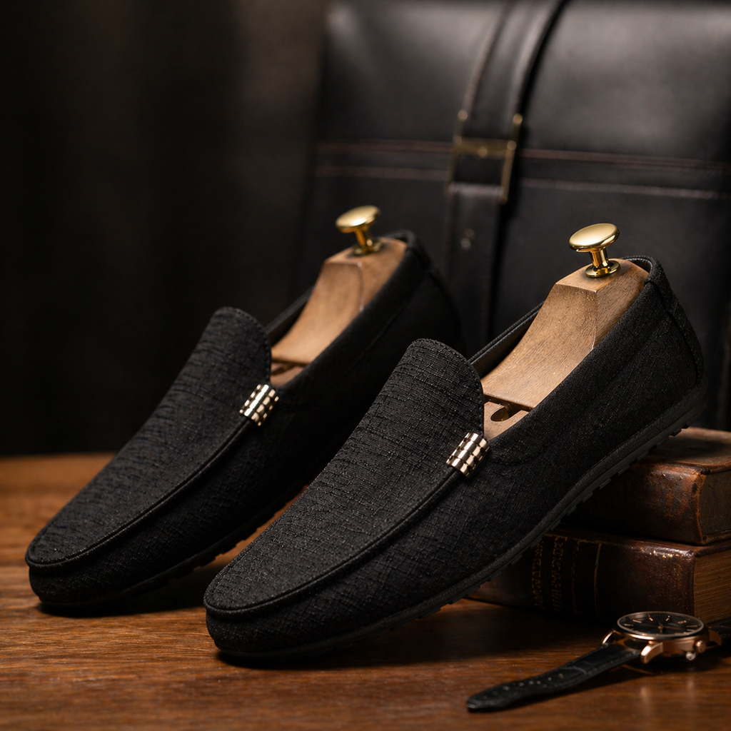 MAISON VALÉRIE | Loafers en toile pour hommes