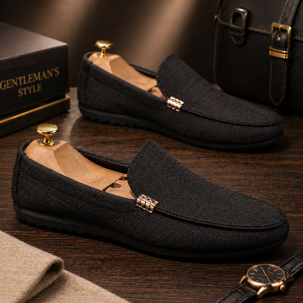 MAISON VALÉRIE | Loafers en toile pour hommes