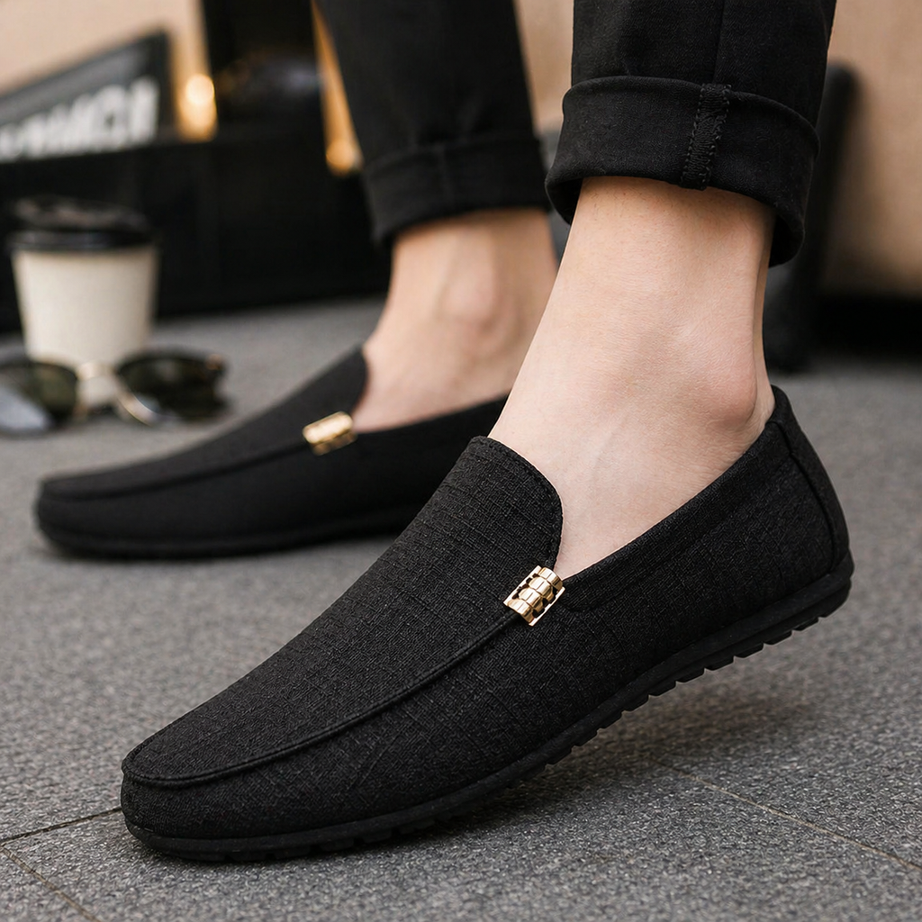 MAISON VALÉRIE | Loafers en toile pour hommes