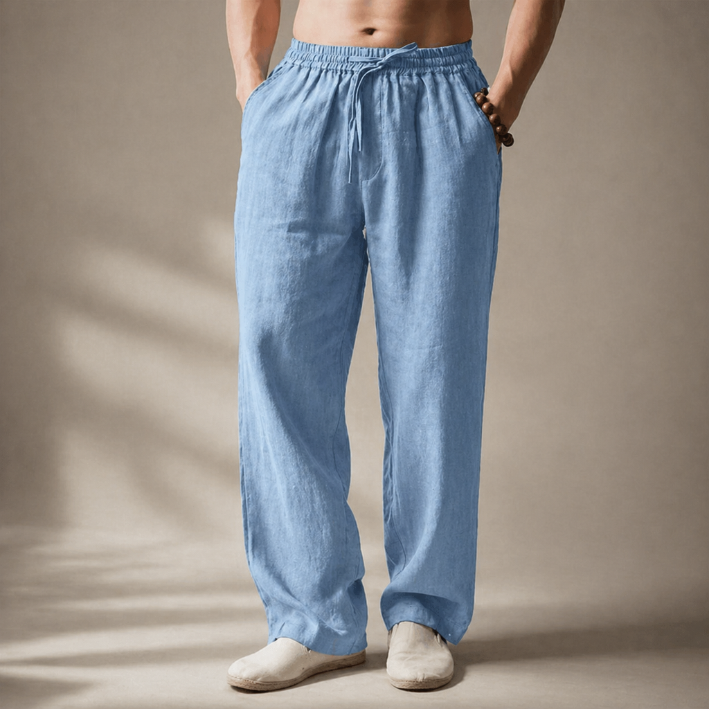 MAISON VALÉRIE | Pantalons en lin classiques pour hommes