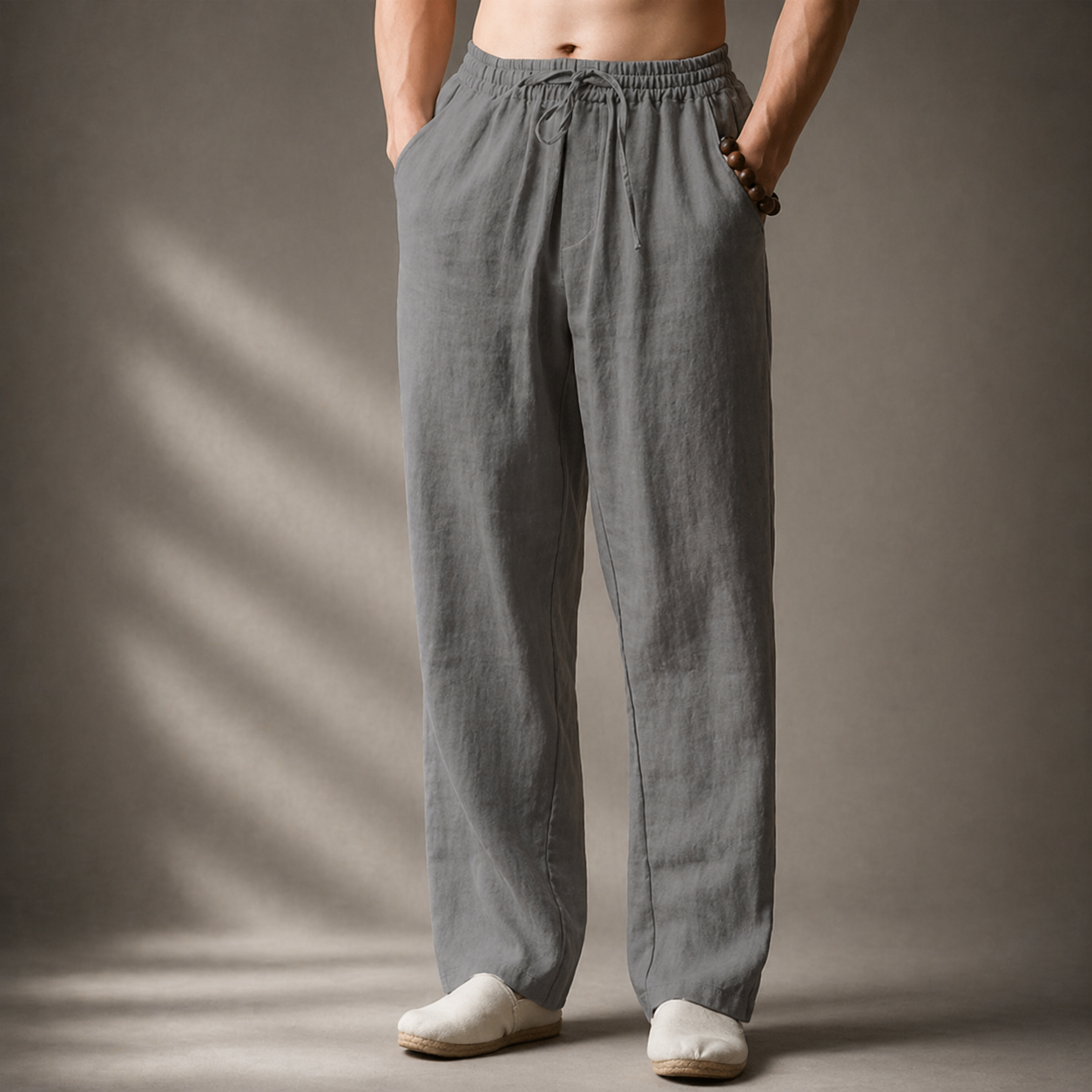MAISON VALÉRIE | Pantalons en lin classiques pour hommes