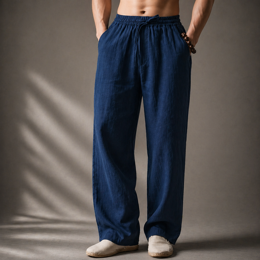 MAISON VALÉRIE | Pantalons en lin classiques pour hommes