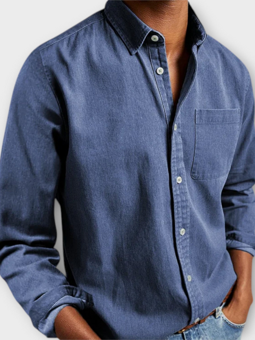 Chemise artisanale à col classique pour homme — Maison Valérie