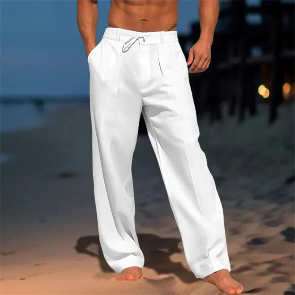MAISON VALÉRIE | Pantalons classiques en lin pour hommes