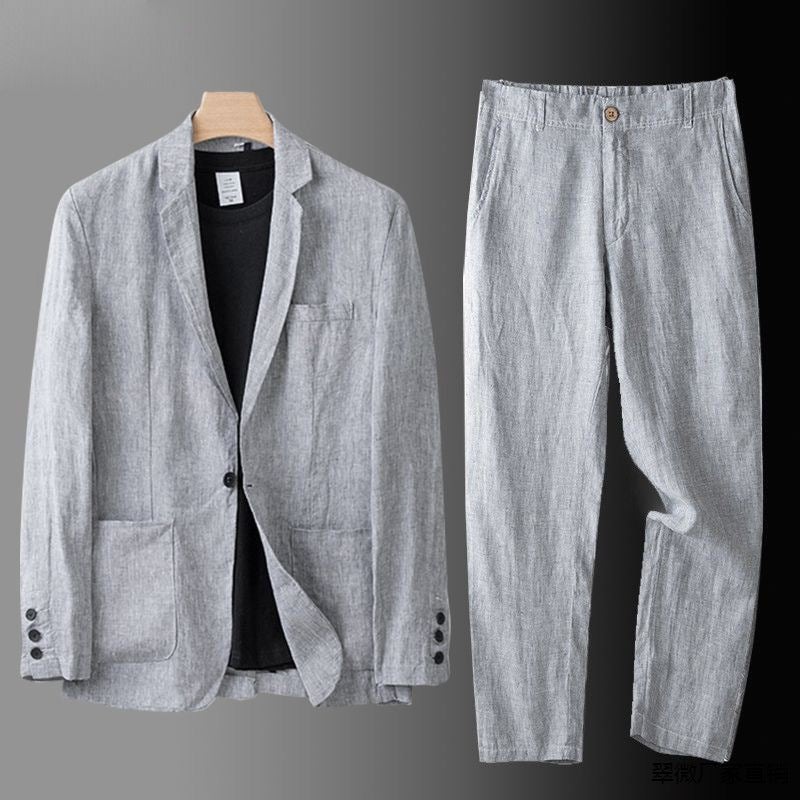 MAISON VALÉRIE | Ensemble costume en lin pour homme