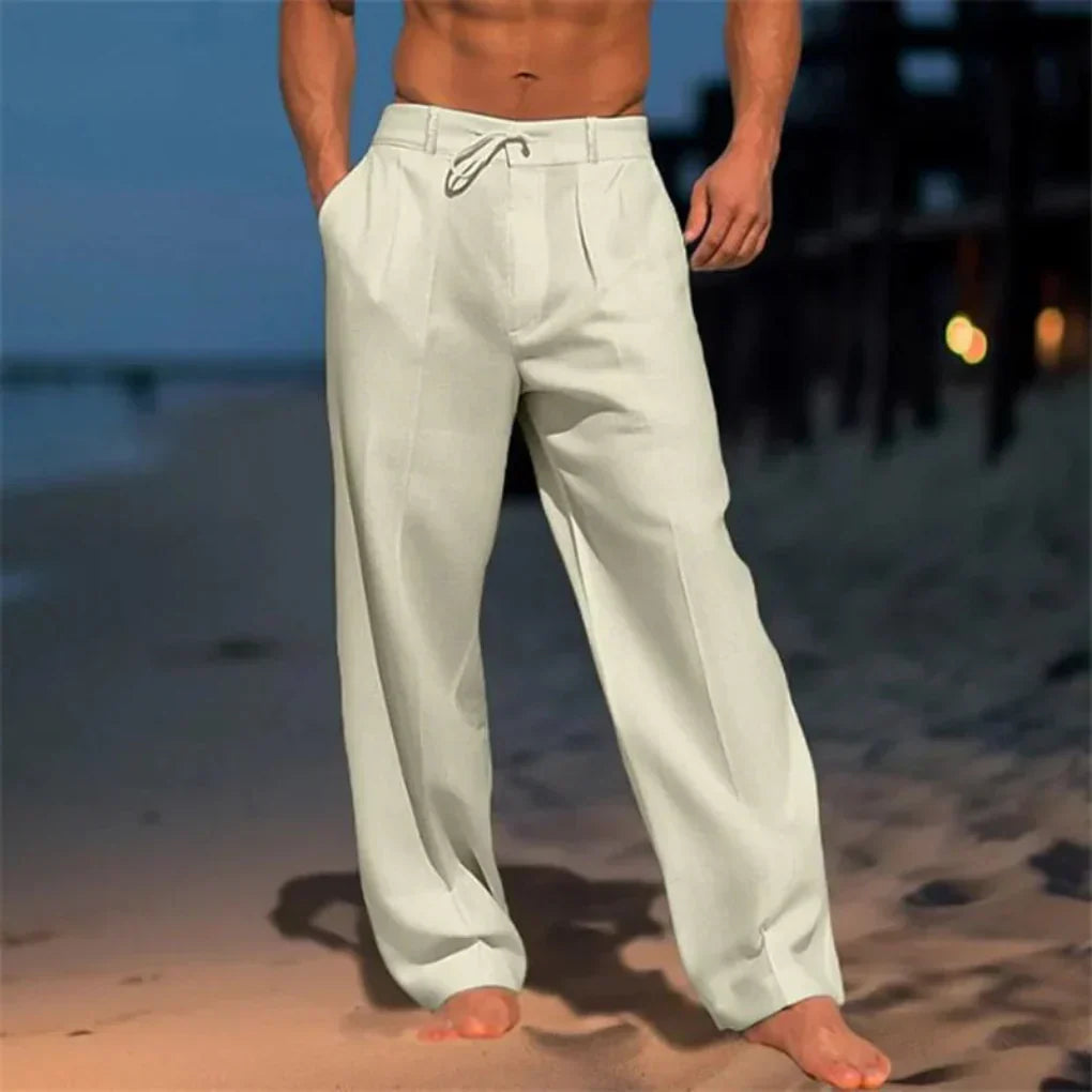 MAISON VALÉRIE | Pantalons classiques en lin pour hommes