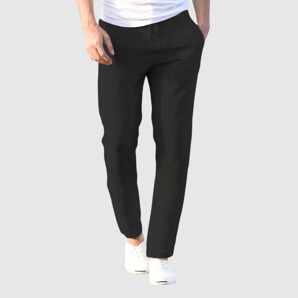 Dan Pantalons en Coton et Lin
