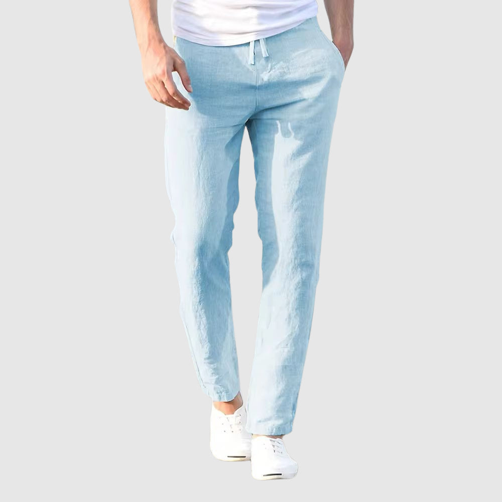Dan Pantalons en Coton et Lin