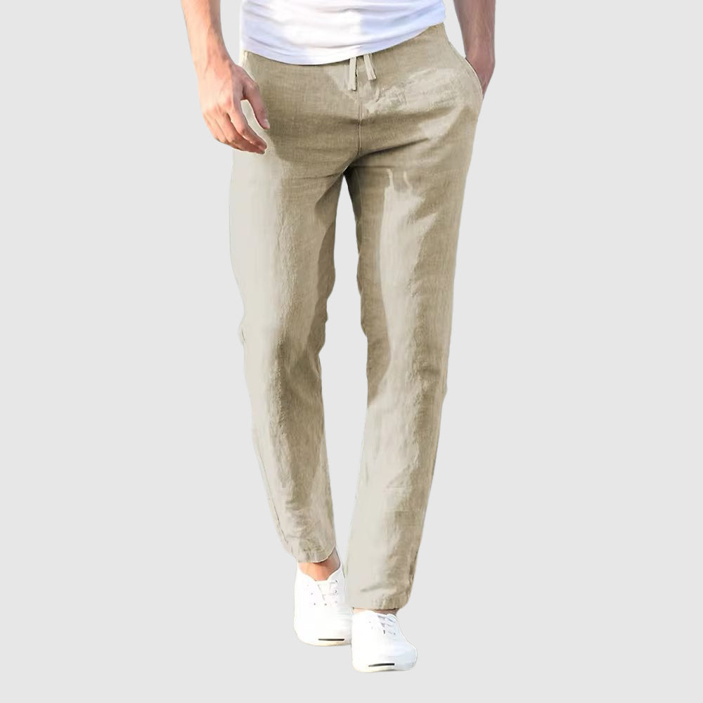 Dan Pantalons en Coton et Lin