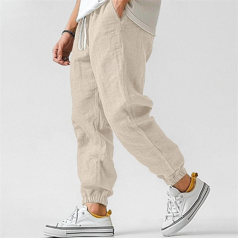 MAISON VALÉRIE | Joggers en lin pour hommes