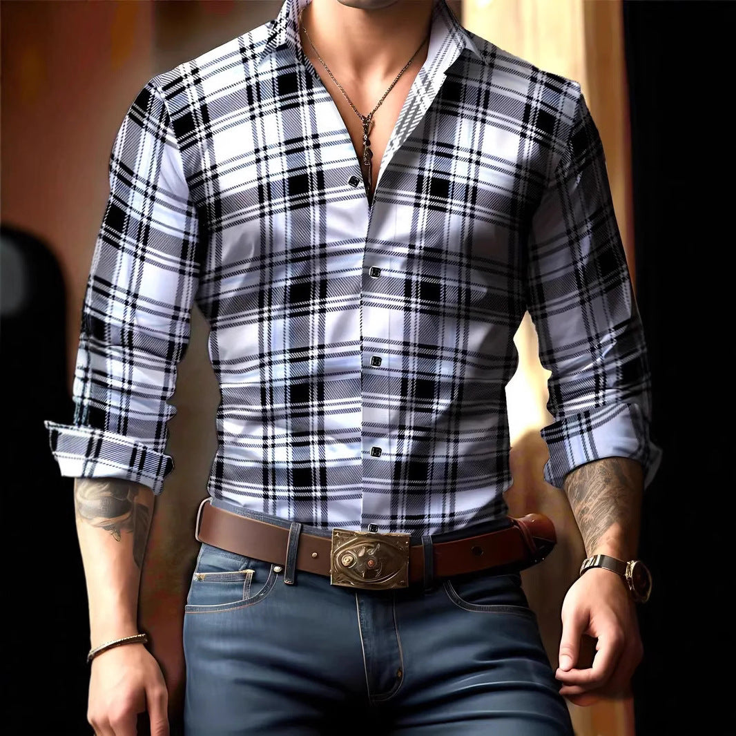 MAISON VALÉRIE | Chemise à carreaux classique pour hommes