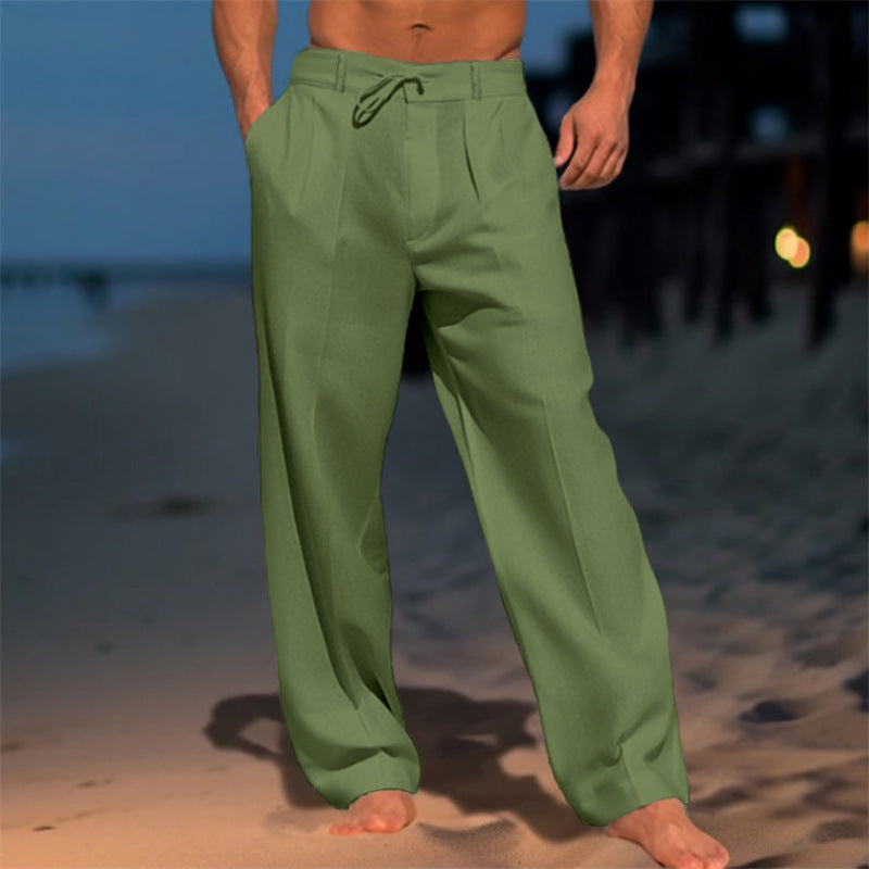 MAISON VALÉRIE | Pantalons classiques en lin pour hommes