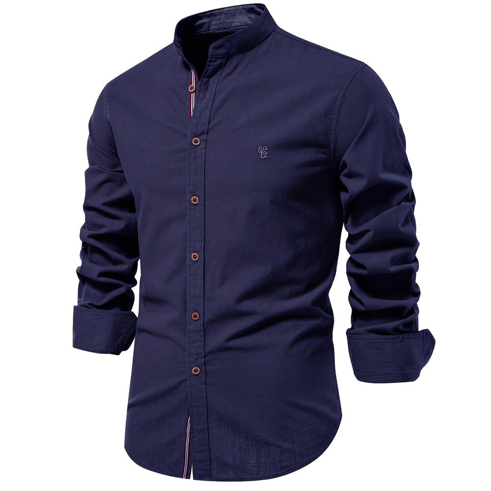 MAISON VALÉRIE | Chemise à col mandarin pour hommes