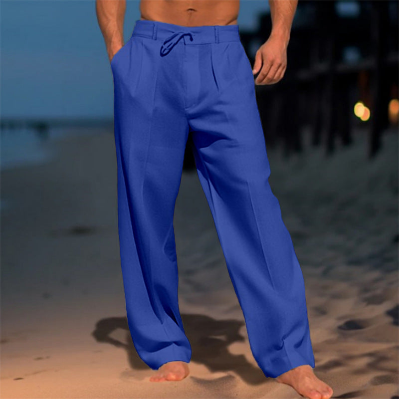 MAISON VALÉRIE | Pantalons classiques en lin pour hommes
