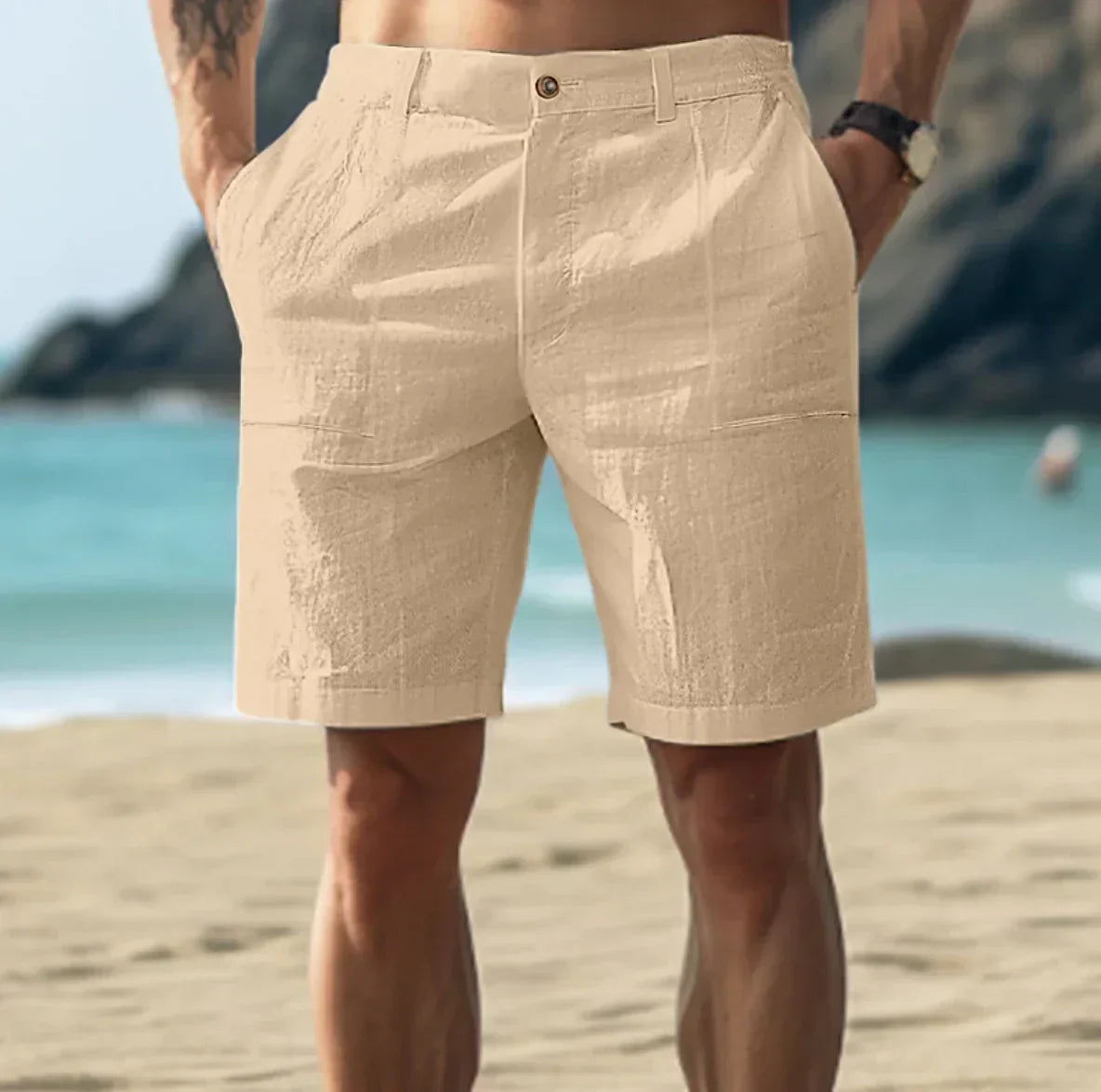 MAISON VALÉRIE | Short en lin estival pour hommes