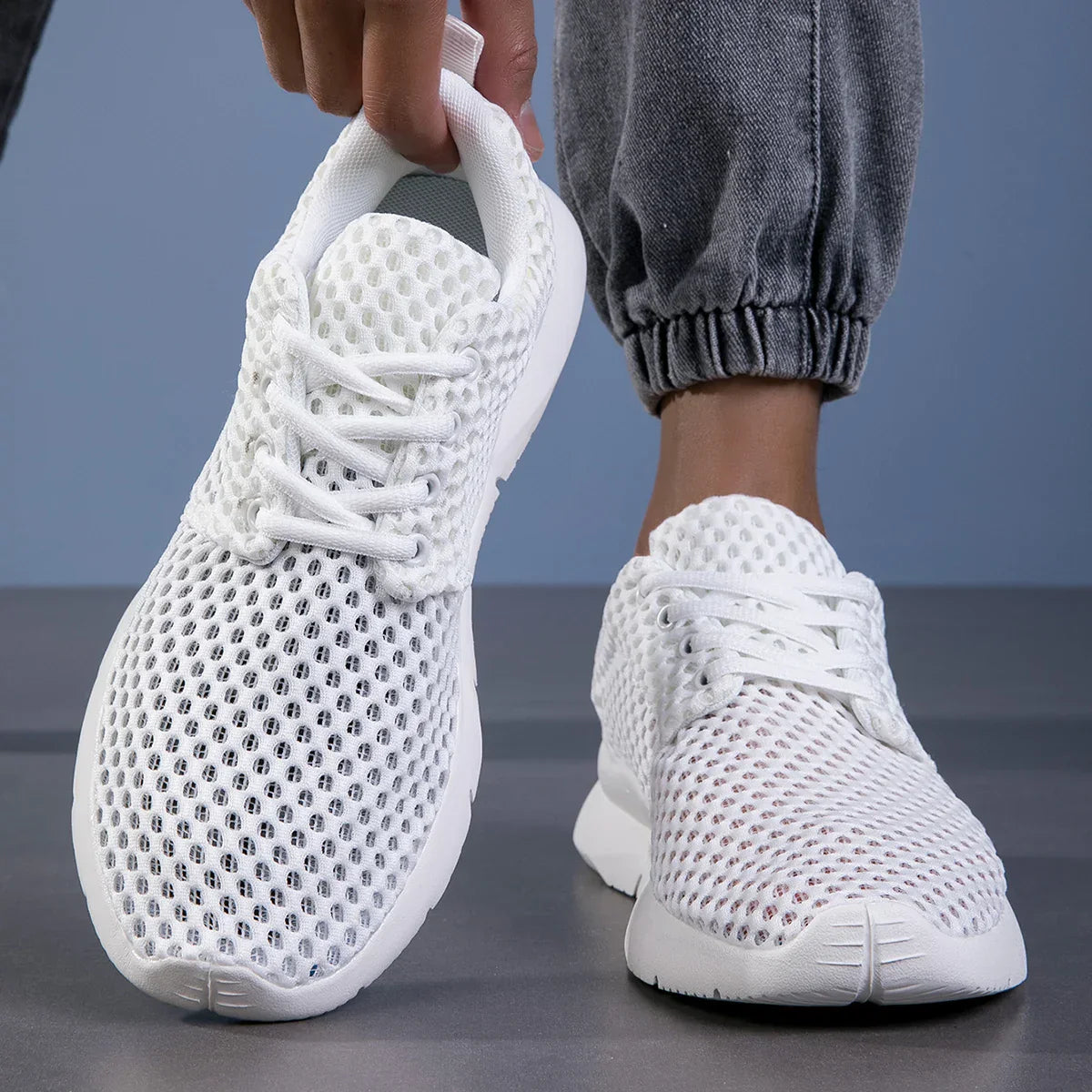 MAISON VALÉRIE | Baskets de marche en maille pour hommes