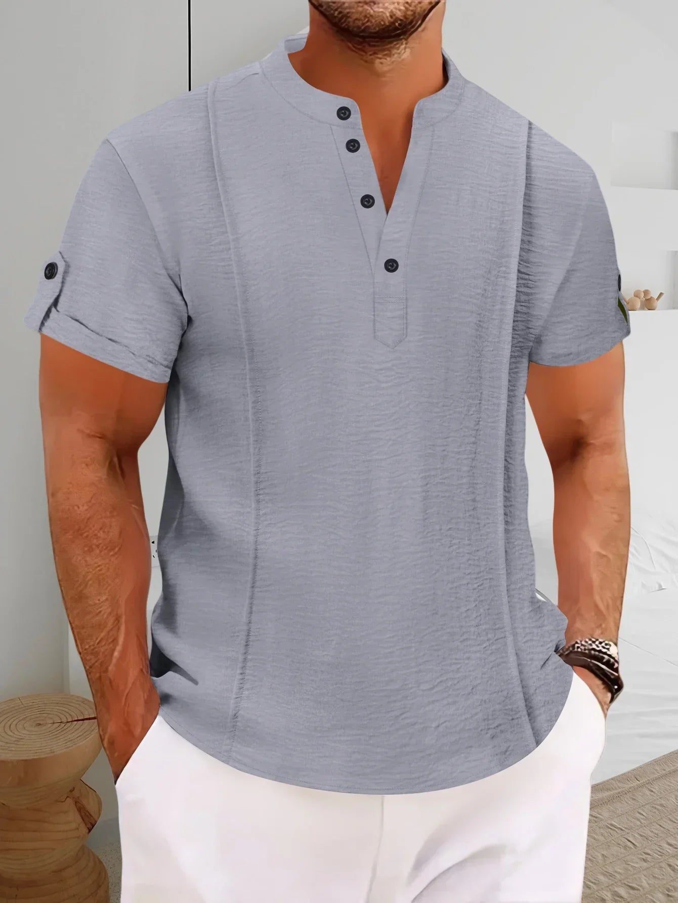 MAISON VALÉRIE | Chemise de vacances classique pour hommes