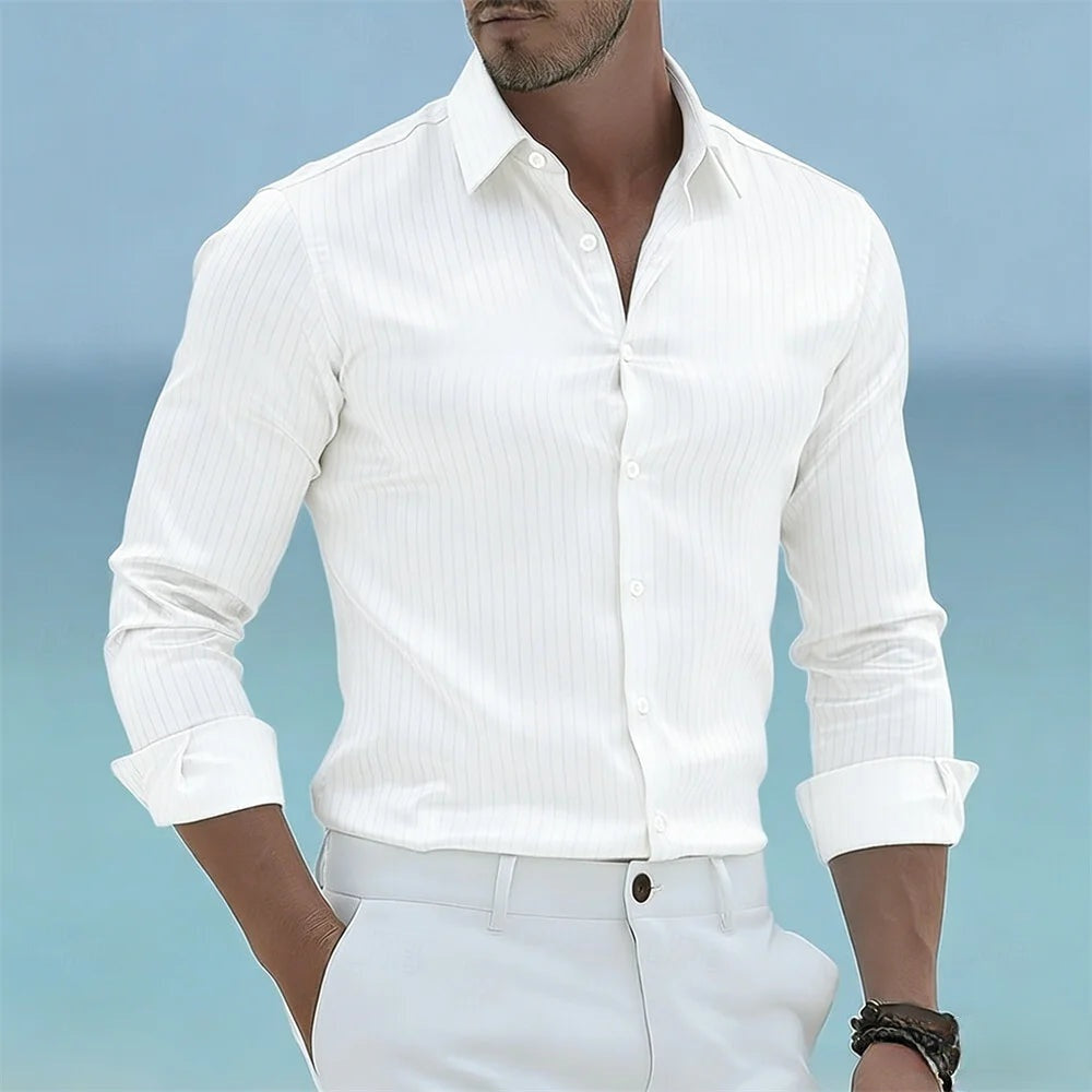MAISON VALÉRIE | Chemise rayée pour hommes